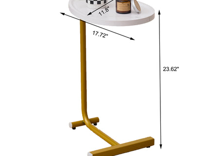 C-Shaped Side Table, Small Sofa Table For Cough, Bedroom