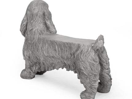 Cocker Spaniel Dog Statue - Gray