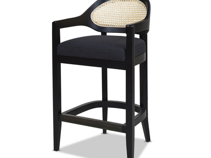 Americana - Mid-Century Modern Cane Back Counter Stool