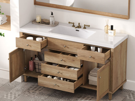 Modern Bathroom Vanity With Sink, Soft Close Drawers
