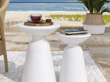 Serenita - Outdoor Side Tables With Flared Design (Set of 2)