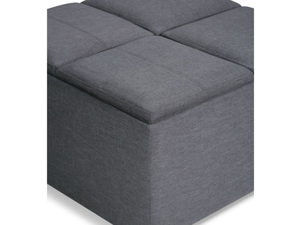 Avalon - Square Coffee Table, Storage Ottoman