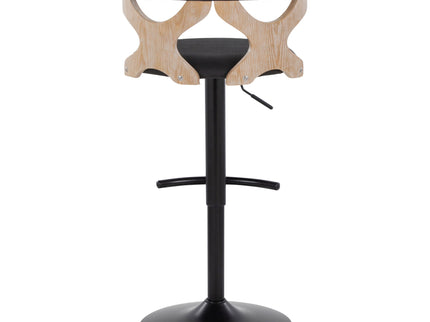 Gardenia - Contemporary Adjustable Barstool & Swivel With Rounded T Footrest (Set of 2)