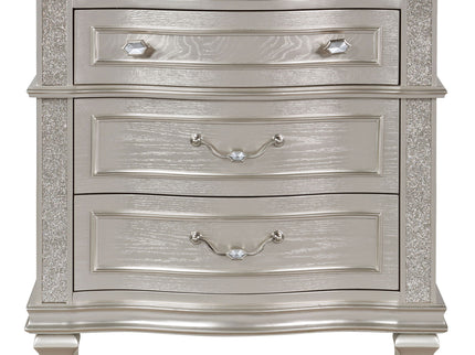 Evangeline - 3 Drawer Nightstand - Oak