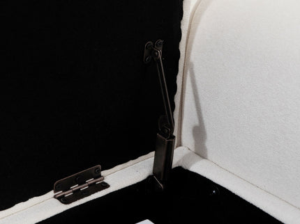 Wide Modern Upholstered Storage Bench With Rolled Armrest