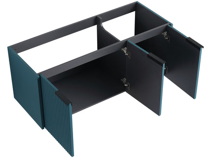 Contemporary Wall Mounted Bathroom Vanity With Resin Double Sink