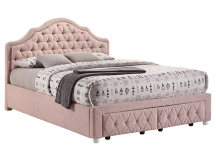 Robinette - Full Bed Upholstered Storage - Pink