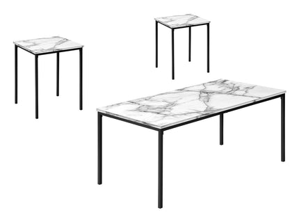 Table Set, Coffee, End, Contemporary, Modern (Set of 3)