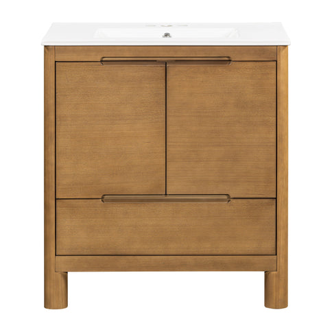 Softened Modern Bathroom Vanity With Sink