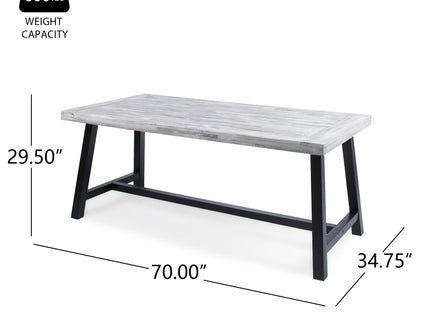 Outdoor Sandblast Finish Acacia Wood Dining Table
