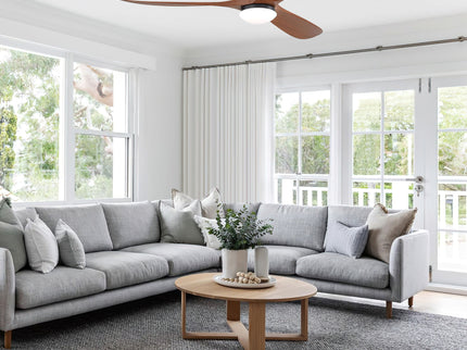 Smart Ceiling Fan With Lights, 3 Blades, Reversible Quiet DC Motor For Indoor