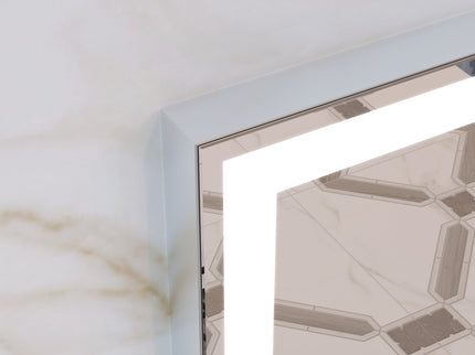 LED Bathroom Vanity Mirror Wall Mounted Adjustable / Warm / Natural Lights Anti-Fog Touch Switch With Memory Modern Smart Large Bathroom Mirrors