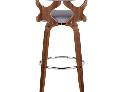 Gardenia - Mid Century Modern Fixed Height Barstool With Swivel With Round Footrest (Set of 2)