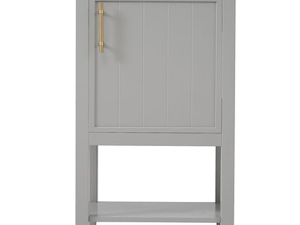 Modern Bathroom Vanity With Sink, Soft-Closing Door And Open Shelf