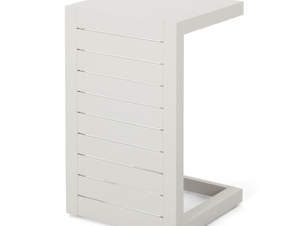 Aluminum Outdoor C - Shaped Side Table For Patio