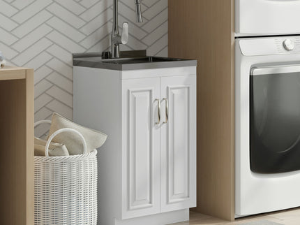Darwin - Deluxe Laundry Cabinet With Pull-Out Faucet And Stainless Steel Sink