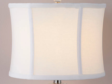 Diamond - Torch Contemporary Crystal Table Lamp (Set of 2) - Clear / Off White / Polished Nickel