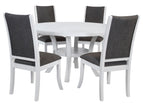 White / 5 Pc. Table, 4 Chairs