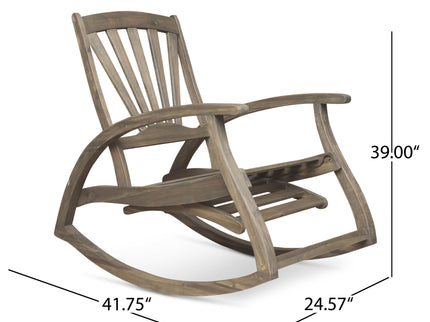 Outdoor Reclining Rocking Chair - Gray