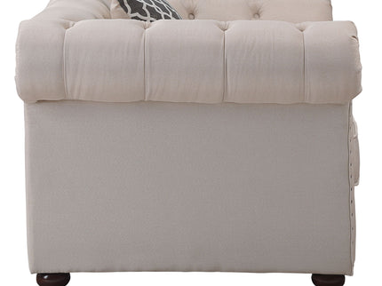 Aurelia - Linen Chair With Pillow - Beige