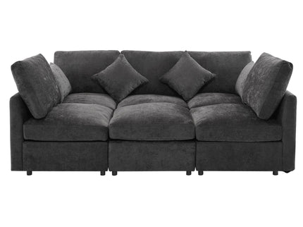 Sectional Sofa Modular U-Shaped With Ottoman & USB Ports