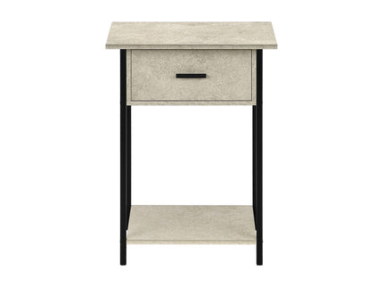 Contemporary 2 Tier Accent Table With Storage Drawer
