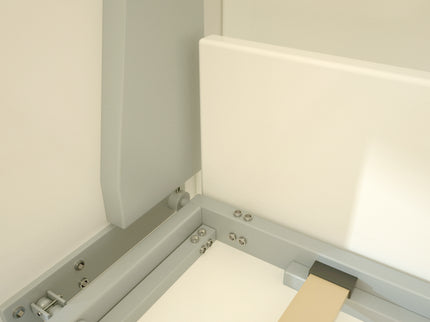 Mordern Design Twin Size Horizontal Murphy Bed With Shelf Storage For Bedroom Or Guestroom Wall Bed Space Saving Hidden Bed With New Style Gas Struts - White