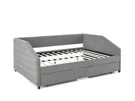Elegant Daybed With Trundle Upholstered Tufted Sofa Bed