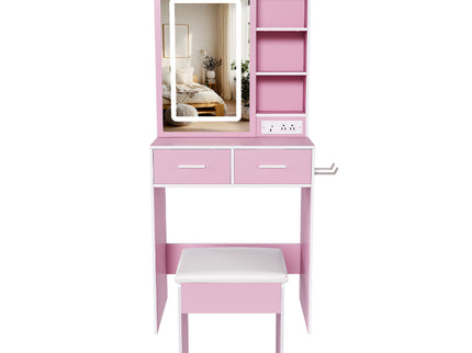 Small Makeup Vanity Desk With Adjustable LED Lights