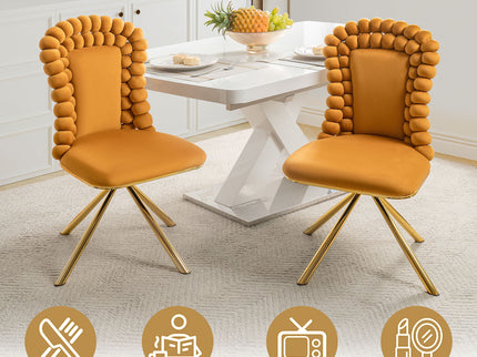 Upholstered Swivel Dining Chairs (Set of 2)