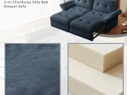 Sofa Bed, 2 In 1 Design For Living Rooms
