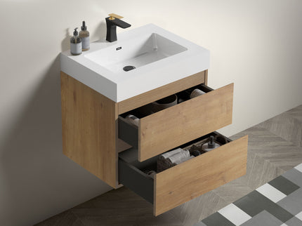 Alice - Bathroom Vanity With Sink, Large Storage Wall Mounted Floating Bathroom Vanity For Modern Bathroom