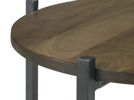 Accent Table With X-Frame And Bottom Shelf - Brown