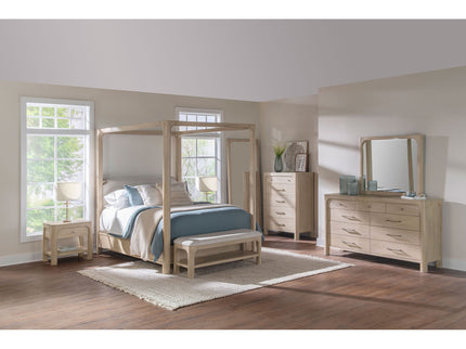 Flores - Eastern King Canopy Bed - Mango Color