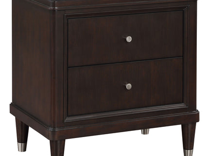 Niguel - 2 Drawer Nightstand With Felt Lined Top Drawer - Brown