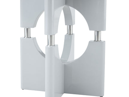 Modern Dining Table With Sleek Hollow-Out Frame And Accents