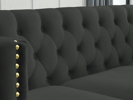 Modern Sofa With Button Tufting, Upholstered Couch For Living Room