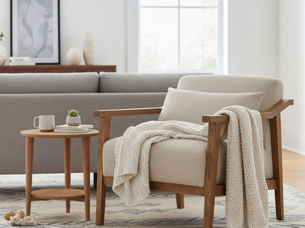 Reagan - Arm Accent Chair With Lumbar Pillow