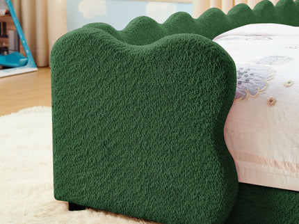 Cute Dinosaur Shaped Bed With Safety Guardrail, Toddler Frame