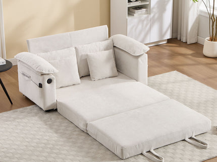 Upholstered Futon Convertible Floor Sofa Bed