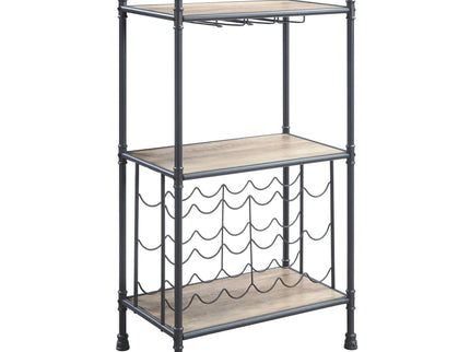 Brantley - Wine Rack - Gray / Oak