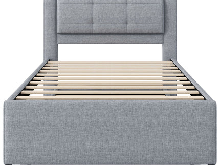 Upholstered Platform Bed With Multifunctional Trundle