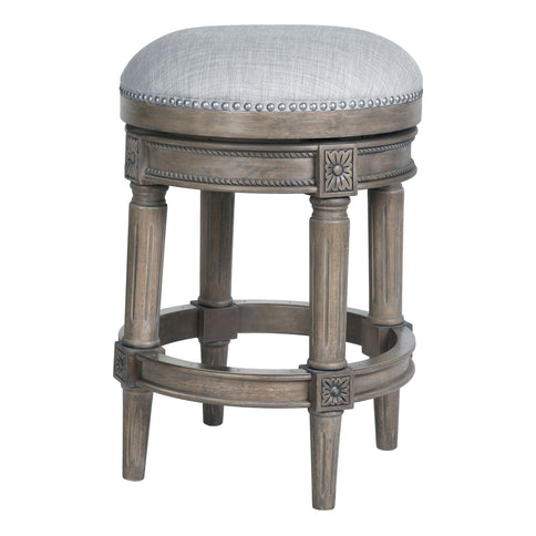 Rustic Elegance Backless Swivel Stool