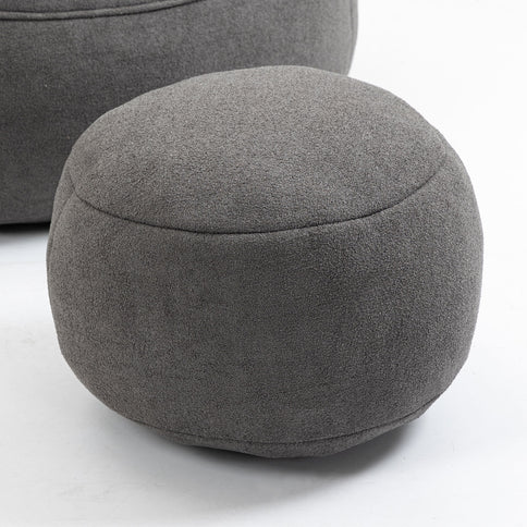 Bedding Bean Bag Sofa Chair High Pressure Foam With Footrest