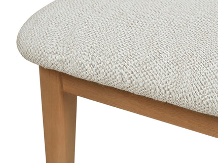 Scandi - Upholstered Dining Chair, Stain Resistant High (Set of 2) - Natural Light Brown / White Pepper