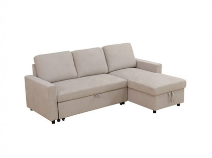 L - Shaped Convertible Sofa Bed With Storage Chaise