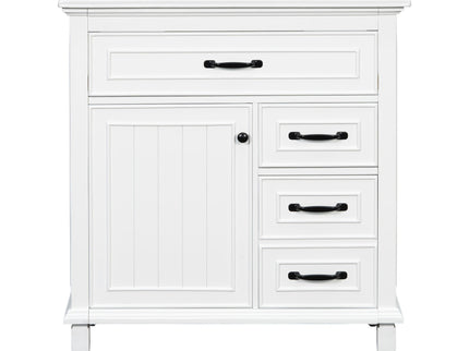 Bathroom Vanity With Sink Top, Flip Drawers, Adjustable Shelf