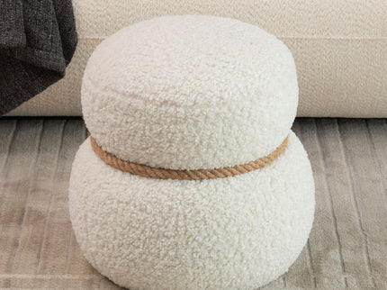 Snowman Stool With Cushion And Solid Wood Frame