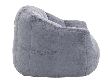 Beanbag Chair, Beanbag Sofa Chair With Armrests Stuffed High Density Foam