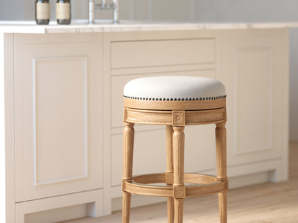 Rustic Elegance Backless Swivel Stool